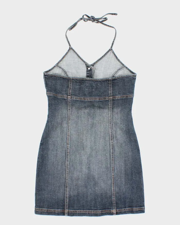 Vintage Y2k 00s Dish Denim Halter Neck Dress - M sold by Rokit product image thumbnail 2