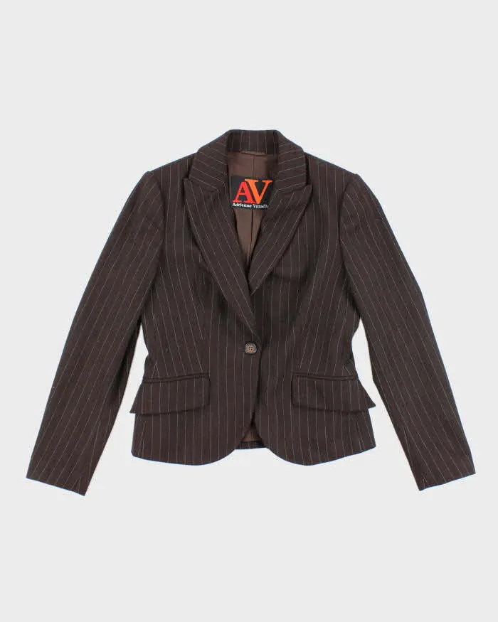 Vintage Adrienne Vittadini Wool Blend Pin Stripe Blazer - M sold by Rokit