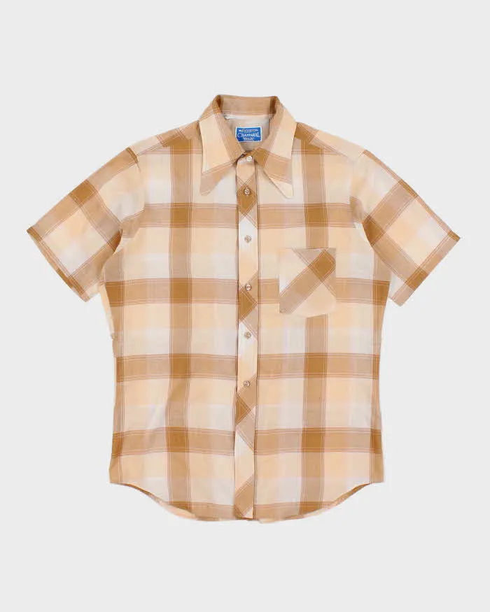 Vintage 70s Arrow Checked Short Sleeve Shirt - L sold by Rokit