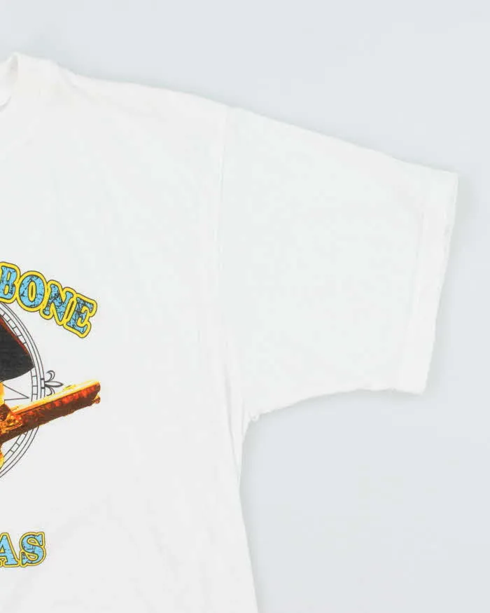Vintage 90's Barbados Bad to the Bone Souvenir Graphic T-Shirt - XL sold by Rokit product image thumbnail 4