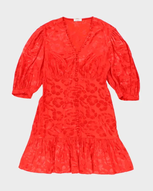 Sandro Silk Blend Floral Button-Up Dress - M sold by Rokit