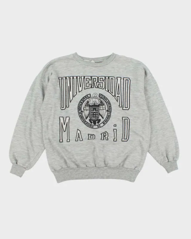Vintage 90's Madrid University Graphic Print Sweatshirt - M sold by Rokit