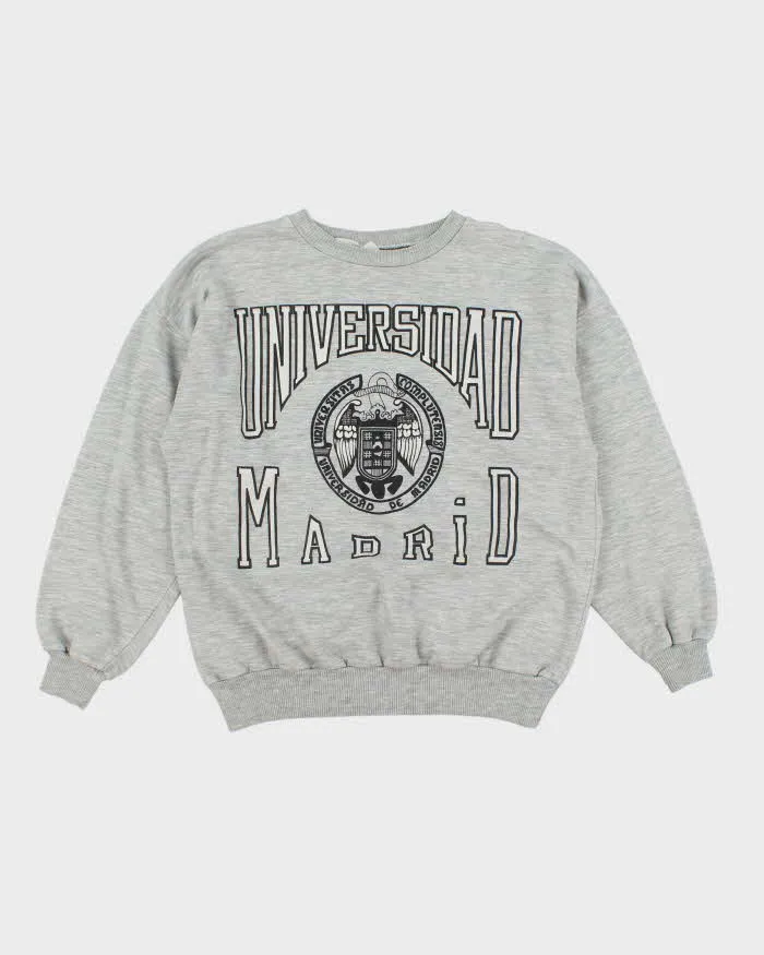 Vintage 90's Madrid University Graphic Print Sweatshirt - M sold by Rokit