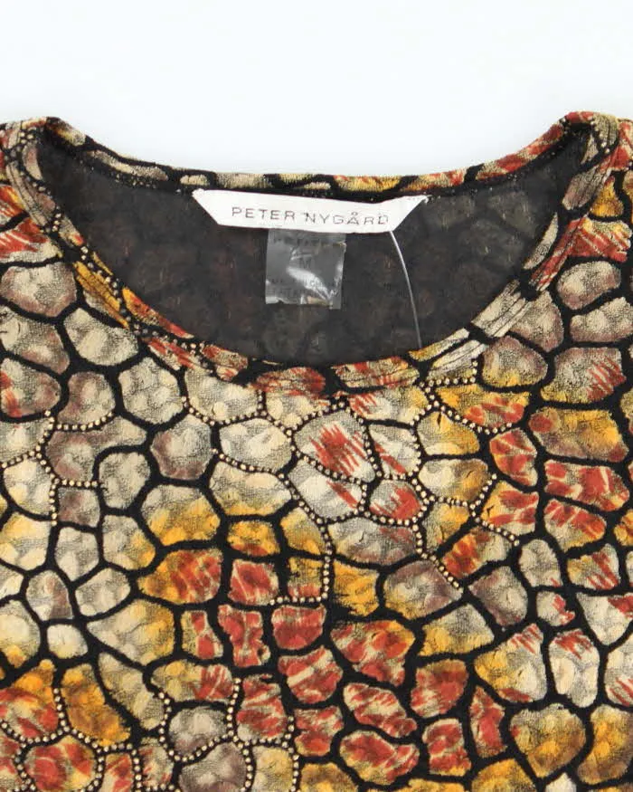 Vintage 90s Peter Nygard Pattern Top - M sold by Rokit product image thumbnail 5