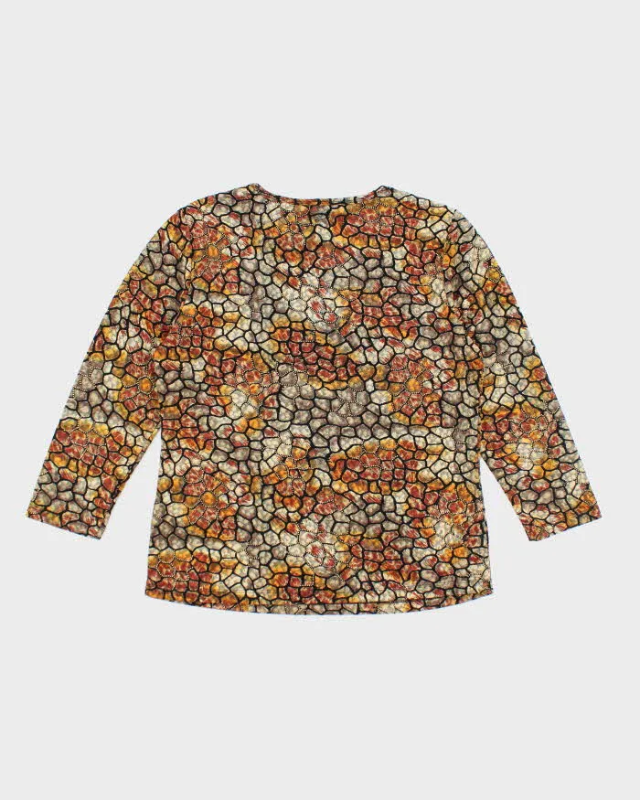 Vintage 90s Peter Nygard Pattern Top - M sold by Rokit product image thumbnail 2