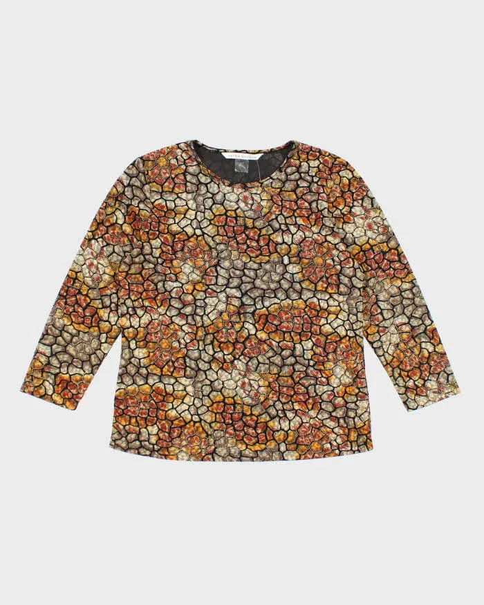 Vintage 90s Peter Nygard Pattern Top - M sold by Rokit