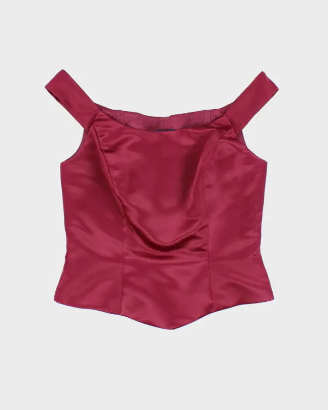 Vintage Y2k 00s Reitmans Satin Corset Top - S sold by Rokit
