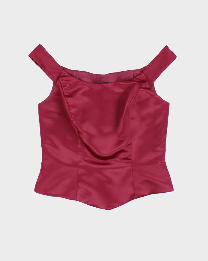 Vintage Y2k 00s Reitmans Satin Corset Top - S sold by Rokit
