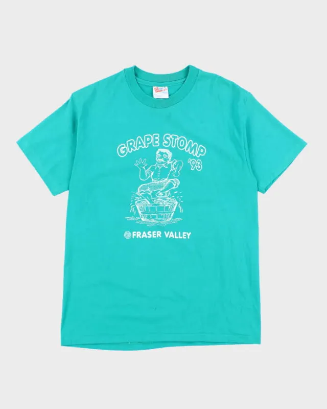 Vintage 90's Single Stitch Grape Stomp Graphic T-Shirt - L sold by Rokit