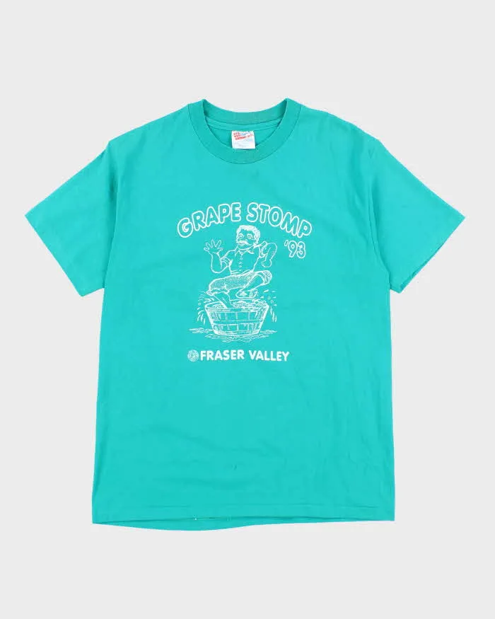 Vintage 90's Single Stitch Grape Stomp Graphic T-Shirt - L sold by Rokit
