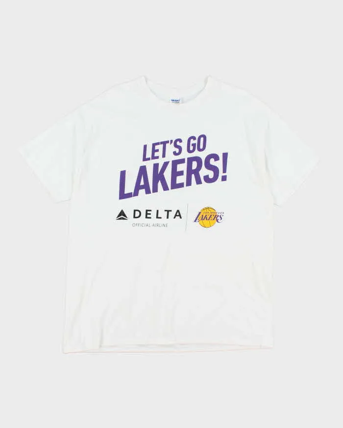 Vintage 2000's Lets Go Lakers NBA Graphic T-Shirt - XL sold by Rokit