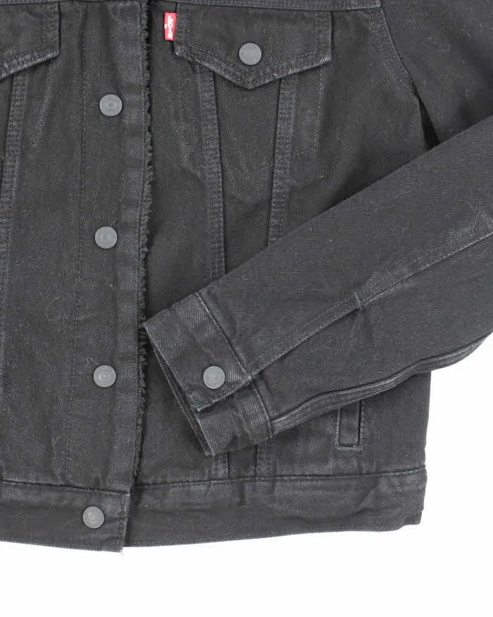 Vintage 2000's Levi's Fleeced Lined Black Wash Denim Jacket - M sold by Rokit product image thumbnail 4