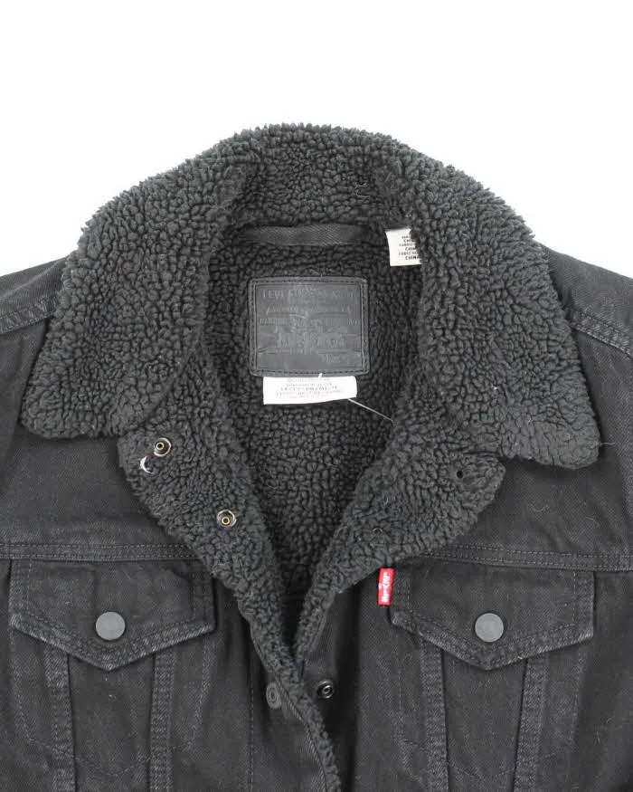 Vintage 2000's Levi's Fleeced Lined Black Wash Denim Jacket - M sold by Rokit product image thumbnail 5