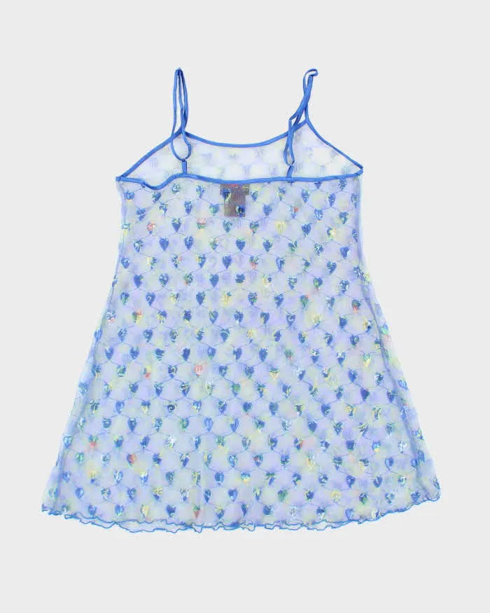 Vintage 90s Rose Passion Mesh Slip Dress - S sold by Rokit product image thumbnail 2