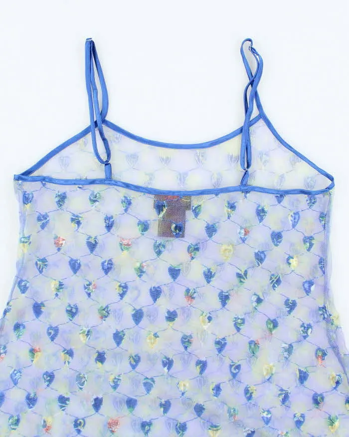 Vintage 90s Rose Passion Mesh Slip Dress - S sold by Rokit product image thumbnail 4