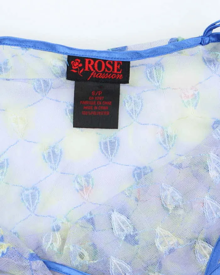 Vintage 90s Rose Passion Mesh Slip Dress - S sold by Rokit product image thumbnail 5