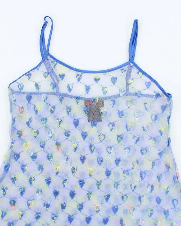 Vintage 90s Rose Passion Mesh Slip Dress - S sold by Rokit product image thumbnail 3