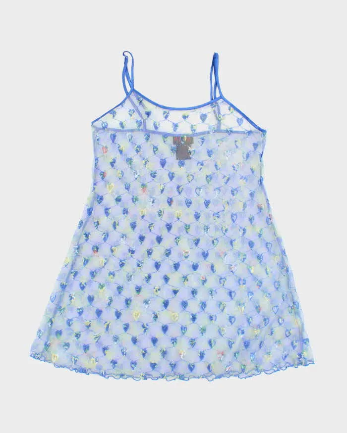 Vintage 90s Rose Passion Mesh Slip Dress - S sold by Rokit