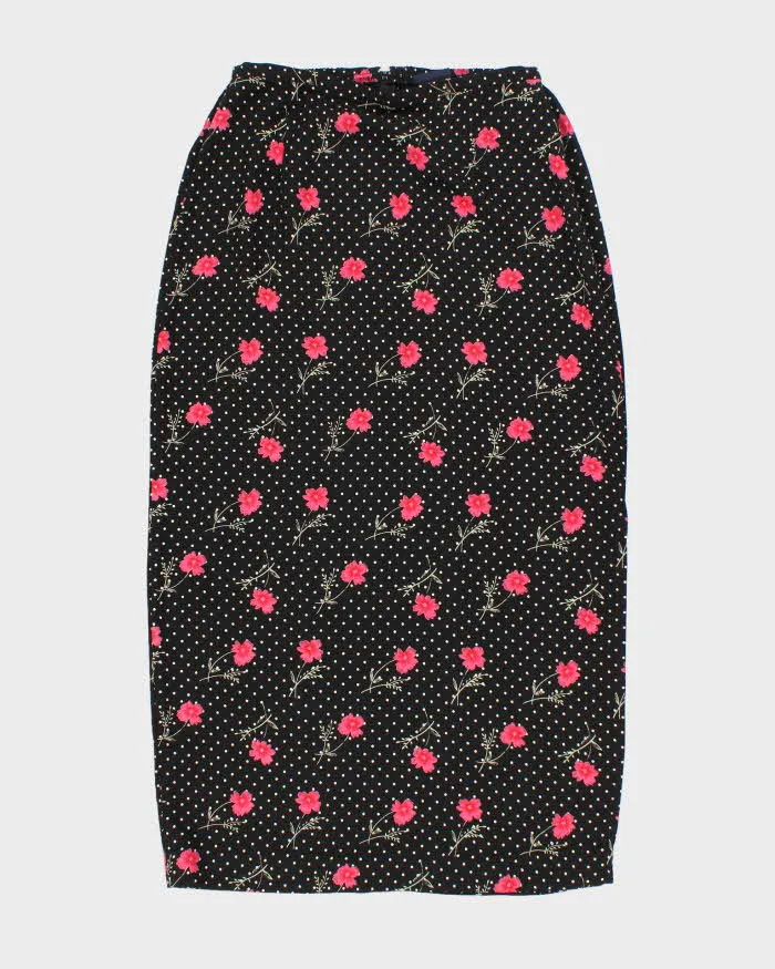 Vintage 90s Hillard & Hanson Polka Dot Floral Skirt - XS sold by Rokit