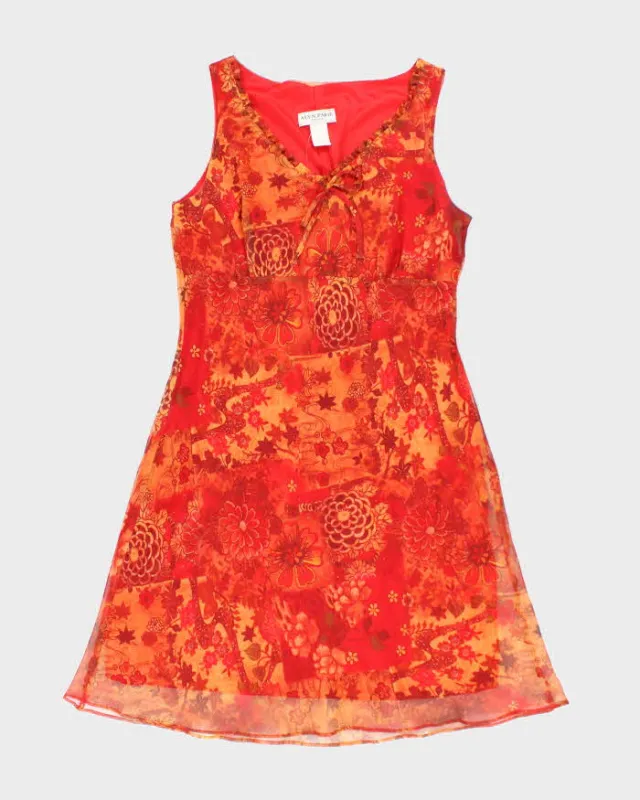 Vintage 90s Alyn Paige Mesh Floral Dress - M sold by Rokit