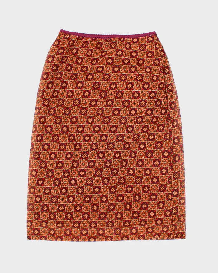 Vintage 90s Wanted Pattern Midi Skirt - S sold by Rokit product image thumbnail 2