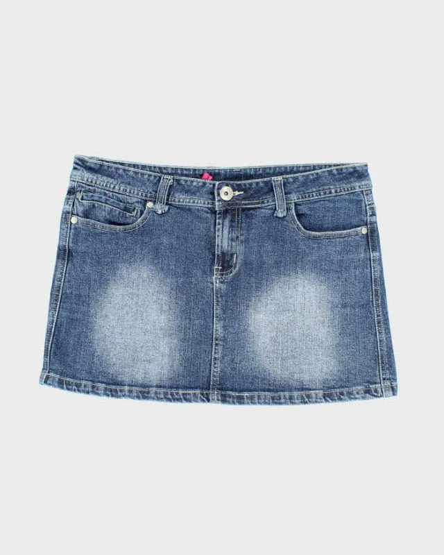 Vintage Y2k 00s Chica Booti Denim Mini Skirt - M sold by Rokit