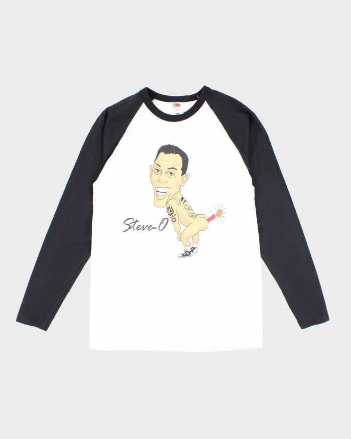 Vintage 2000's Steve-O Caricature Drawing Graphic Long-Sleeve T-Shirt - S sold by Rokit