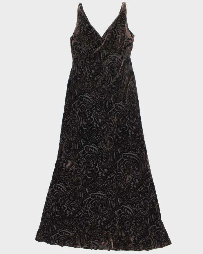 Vintage 90s Ralph Lauren Silk & Velvet Dress - L sold by Rokit