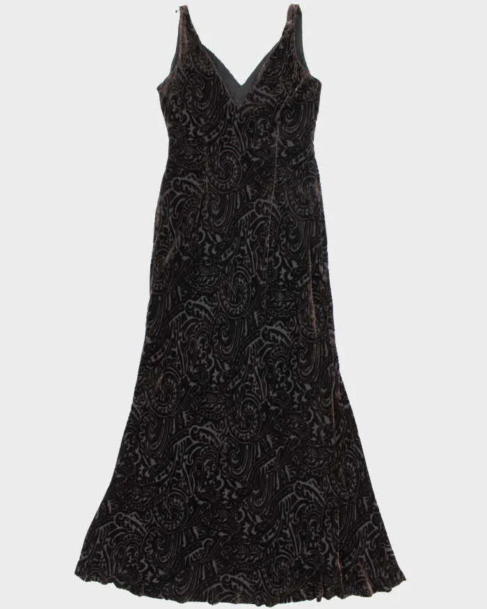 Vintage 90s Ralph Lauren Silk & Velvet Dress - L sold by Rokit product image thumbnail 2