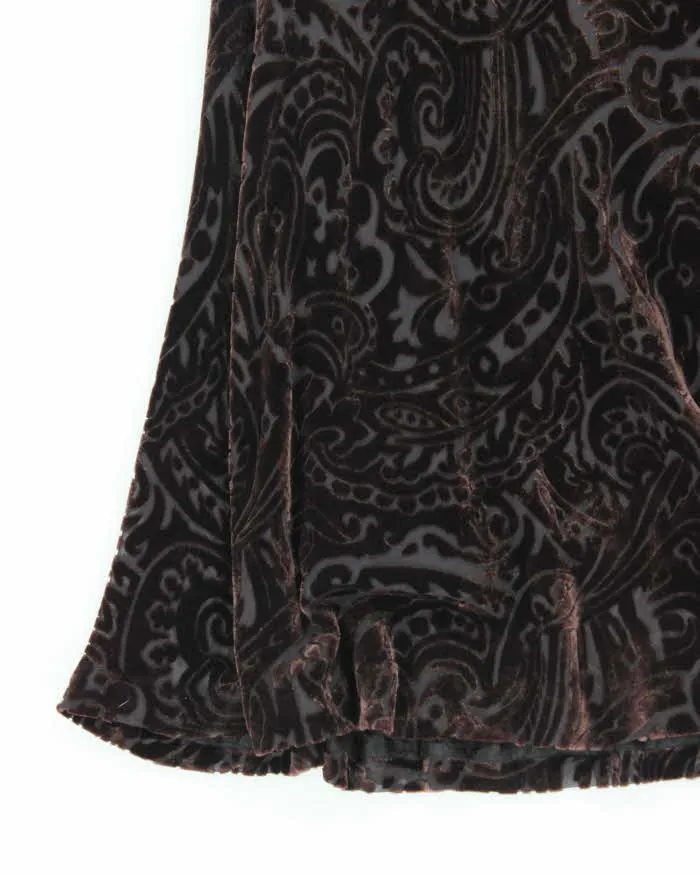 Vintage 90s Ralph Lauren Silk & Velvet Dress - L sold by Rokit product image thumbnail 5