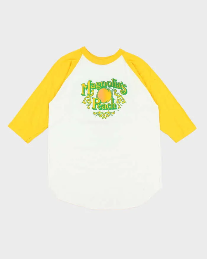 Vintage 80's Magnolia's Peach Baseball Long-sleeved Shirt - XL sold by Rokit