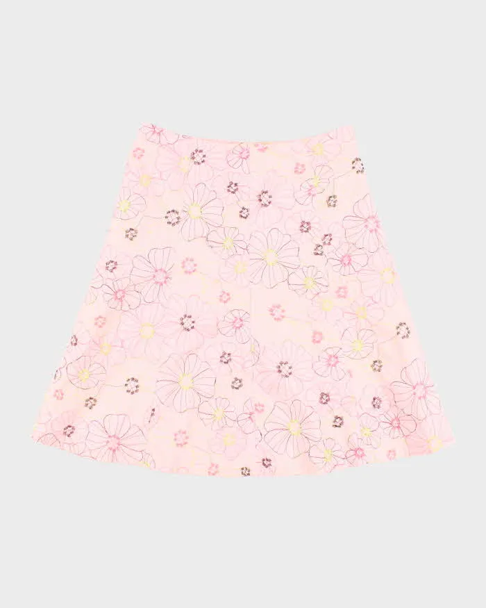 Vintage Y2k 00s Autograph New York Embroidered Floral Skirt - S sold by Rokit