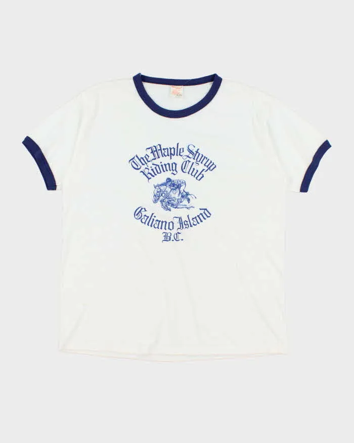 Vintage 90's Ride Club Graphic Ringer Style T-Shirt - XL sold by Rokit