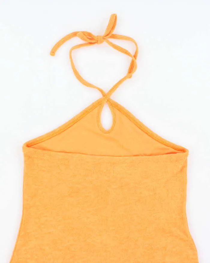Vintage Y2k 00s Orange Towling Halter Dress - S sold by Rokit product image thumbnail 4