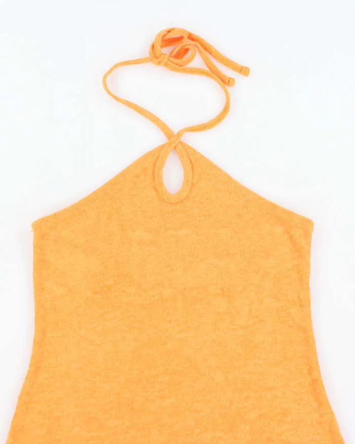 Vintage Y2k 00s Orange Towling Halter Dress - S sold by Rokit product image thumbnail 3