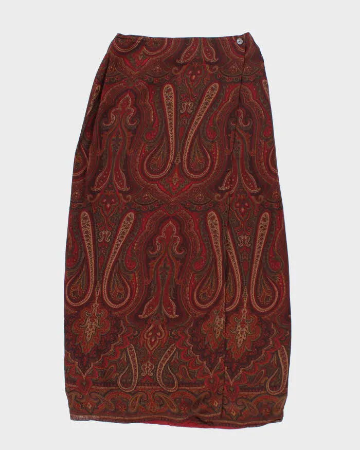 Vintage 90s Charter Club Paisley Pattern Maxi Skirt - XS sold by Rokit