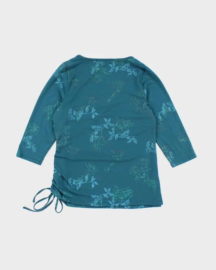 Vintage Y2k 00s Reitmans Ruched Glitter Top - M sold by Rokit product image thumbnail 2