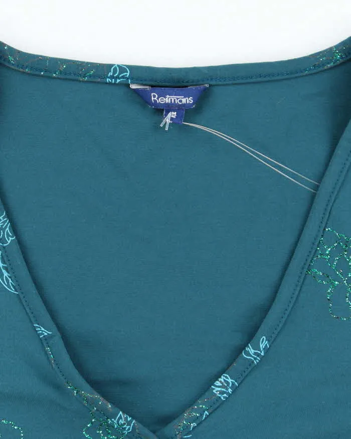 Vintage Y2k 00s Reitmans Ruched Glitter Top - M sold by Rokit product image thumbnail 5