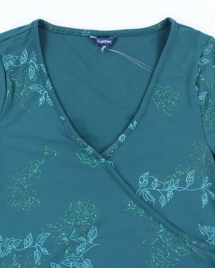 Vintage Y2k 00s Reitmans Ruched Glitter Top - M sold by Rokit product image thumbnail 3