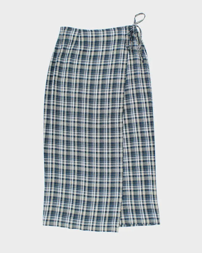 Vintage 90s Geoffrey Beene Checked Wrap Skirt - XS sold by Rokit