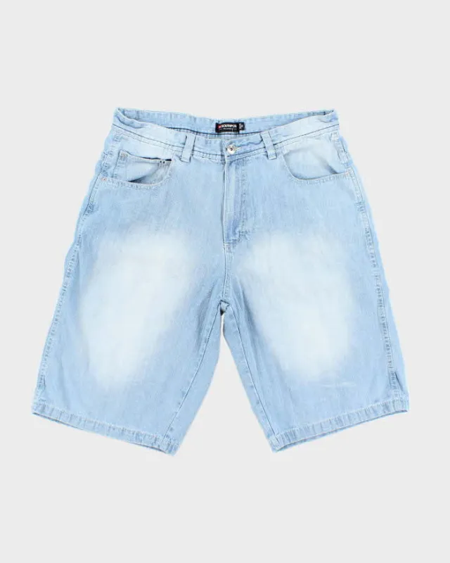 Vintage Y2K Southpole Light Wash Wide Leg Denim Shorts - W36 L12 sold by Rokit