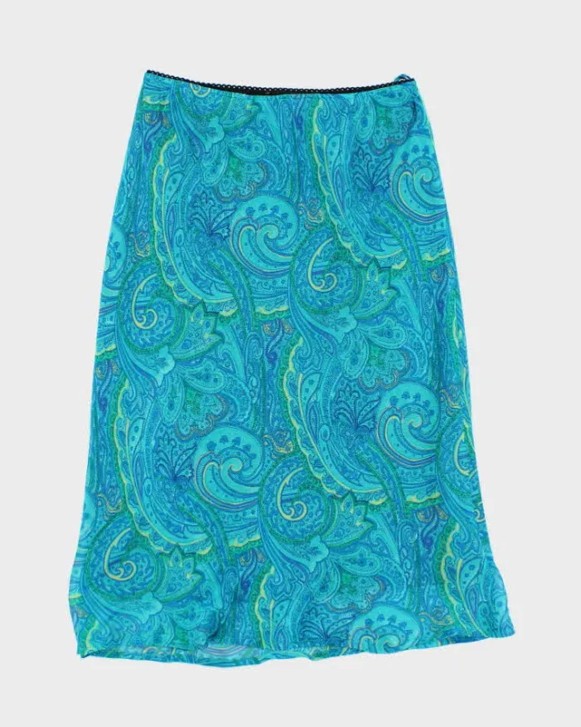 Vintage 90s Mezzanotte Paisley Pattern Skirt - S sold by Rokit
