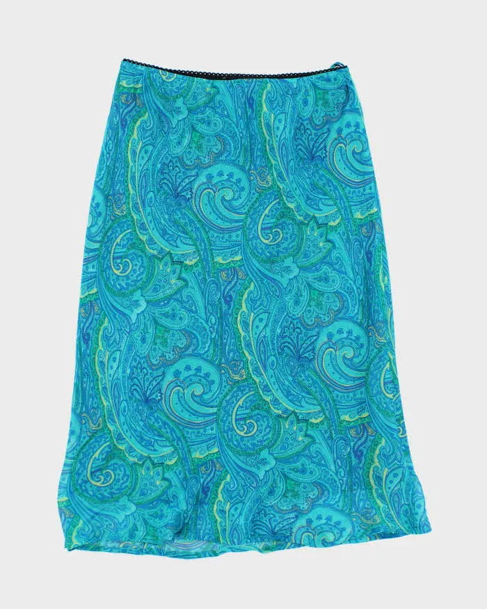 Vintage 90s Mezzanotte Paisley Pattern Skirt - S sold by Rokit