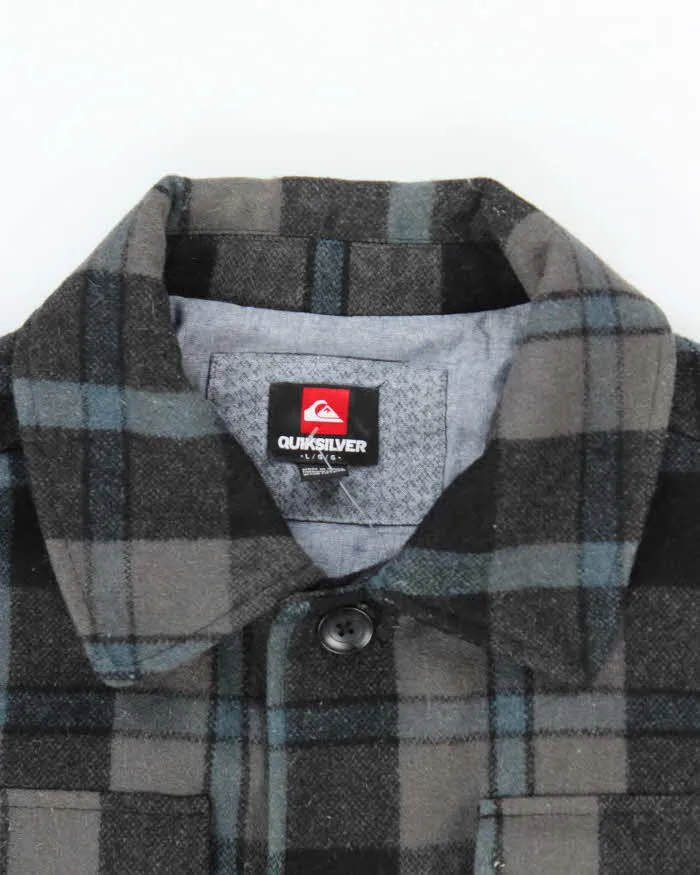 Vintage 2000's Quiksilver Heavyweight Button Up Flannel Shacket - L sold by Rokit product image thumbnail 5