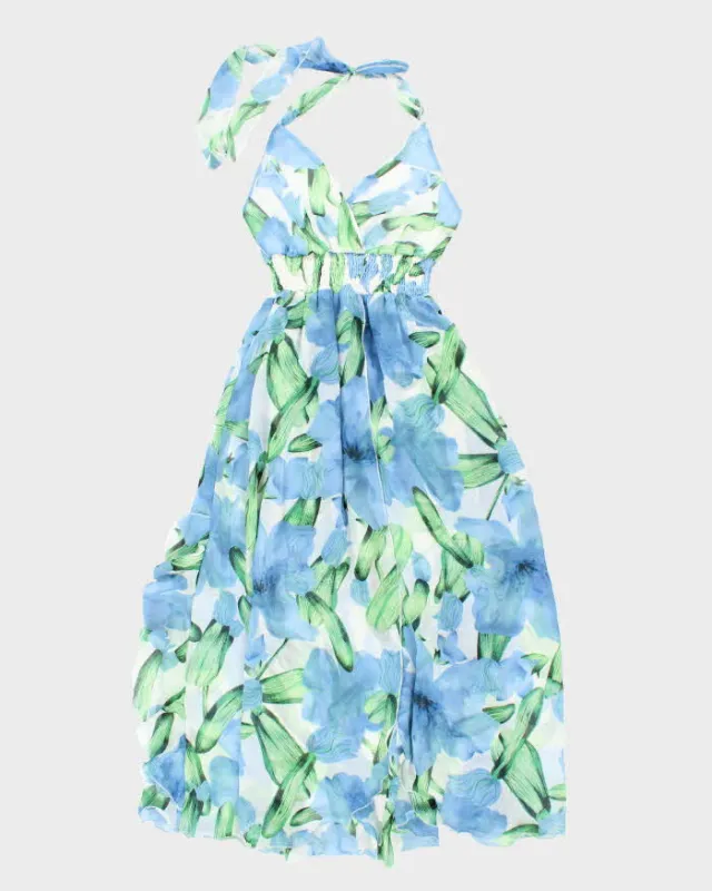 Vintage Y2k 00s Jasmine London Floral Halter Dress - S sold by Rokit