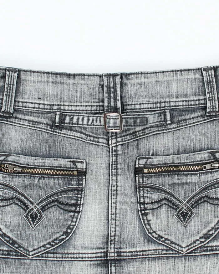 Vintage Y2k 00s Streetwear Society Mini Denim Skirt - S sold by Rokit product image thumbnail 4