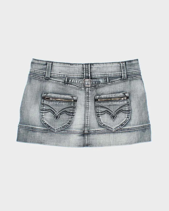 Vintage Y2k 00s Streetwear Society Mini Denim Skirt - S sold by Rokit product image thumbnail 2