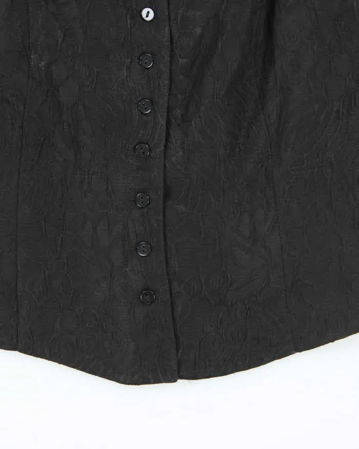 Vintage 90s Jones New York Waistcoat Lace-Up Top - M sold by Rokit product image thumbnail 4