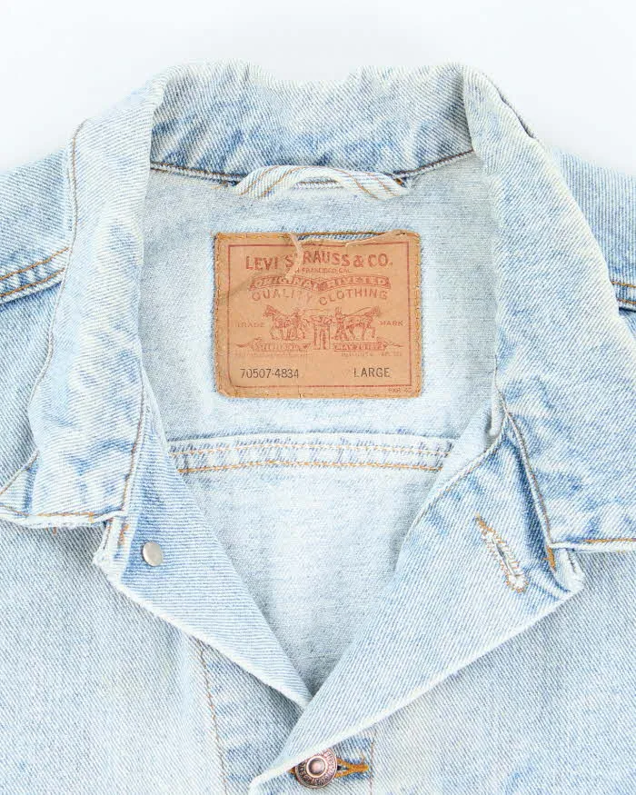 Vintage 90's Levi's Light Wash Oversized Denim Jacket - XL sold by Rokit product image thumbnail 5