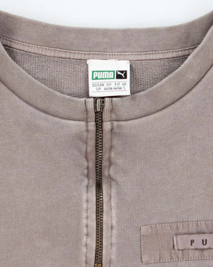 Vintage 2000's Puma Faded Quarter Zip Sweatshirt - S sold by Rokit product image thumbnail 5